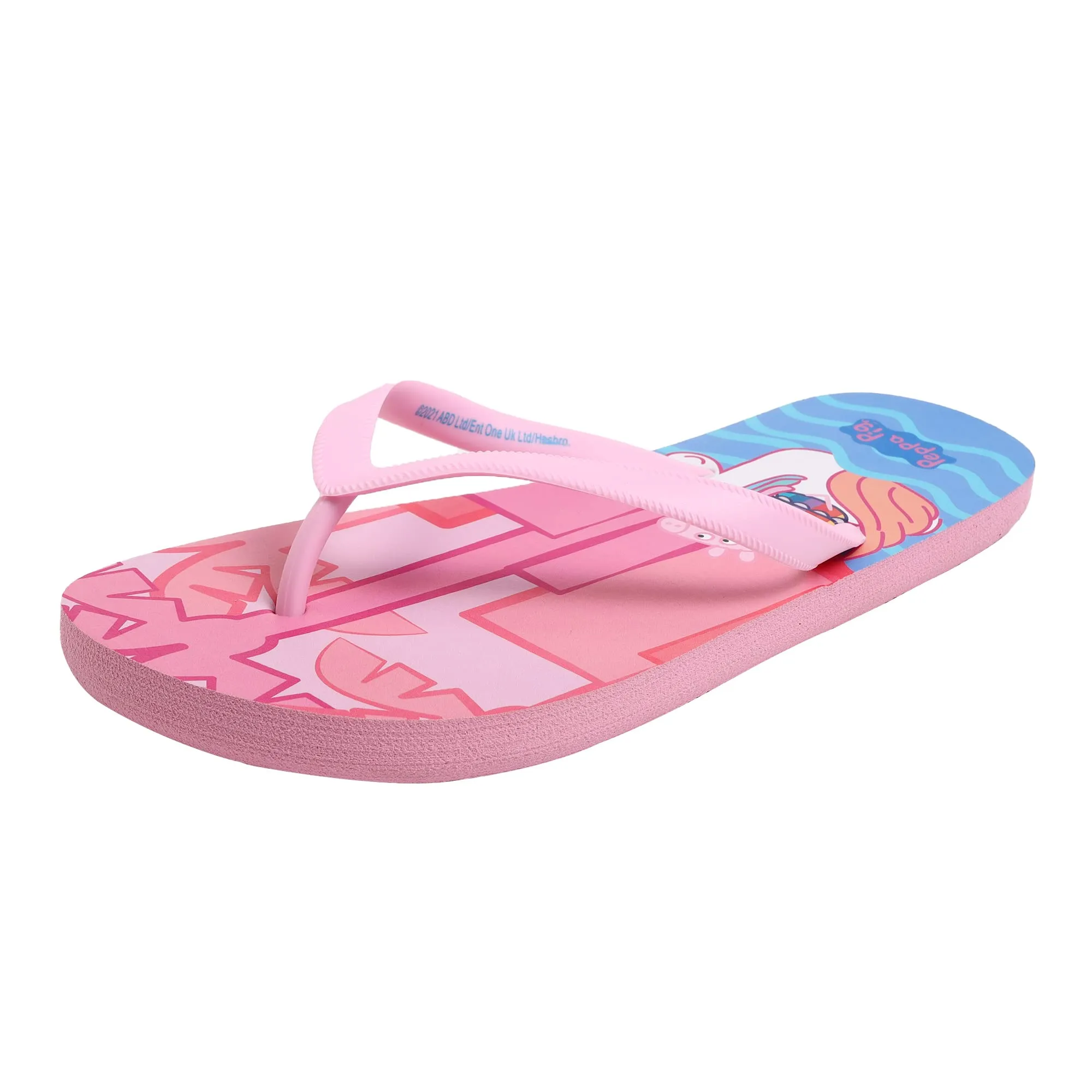 Yellow Bee Peppa Pig Pool Party Flip-Flops for Girls, Multi, 1, 7.5-8 Years